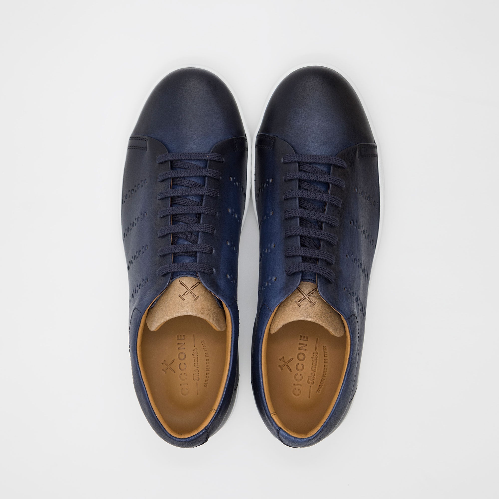 Sneakers da uomo blu in pelle - Napoli - Ciccone