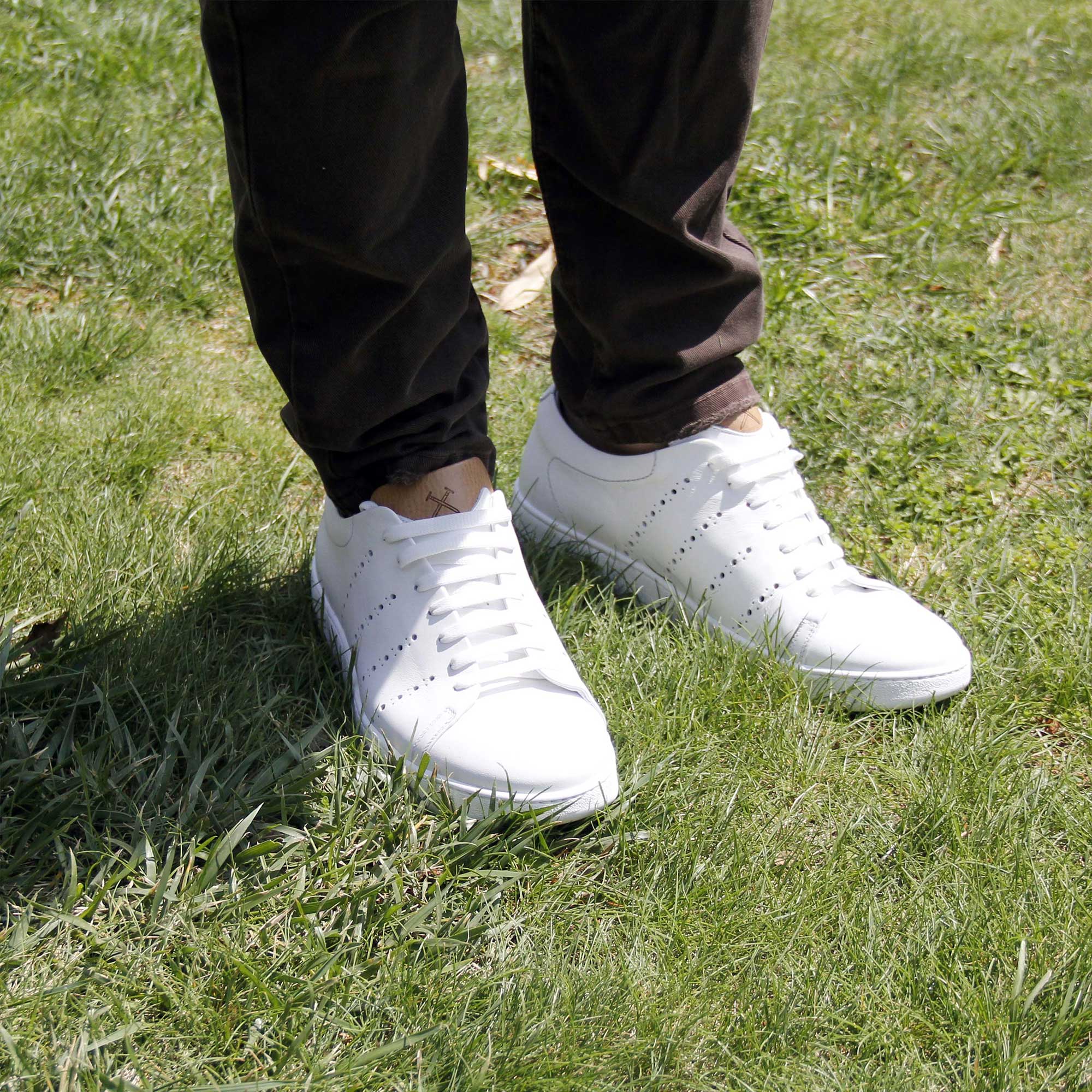 Sneakers da uomo bianca in pelle - Napoli - Ciccone